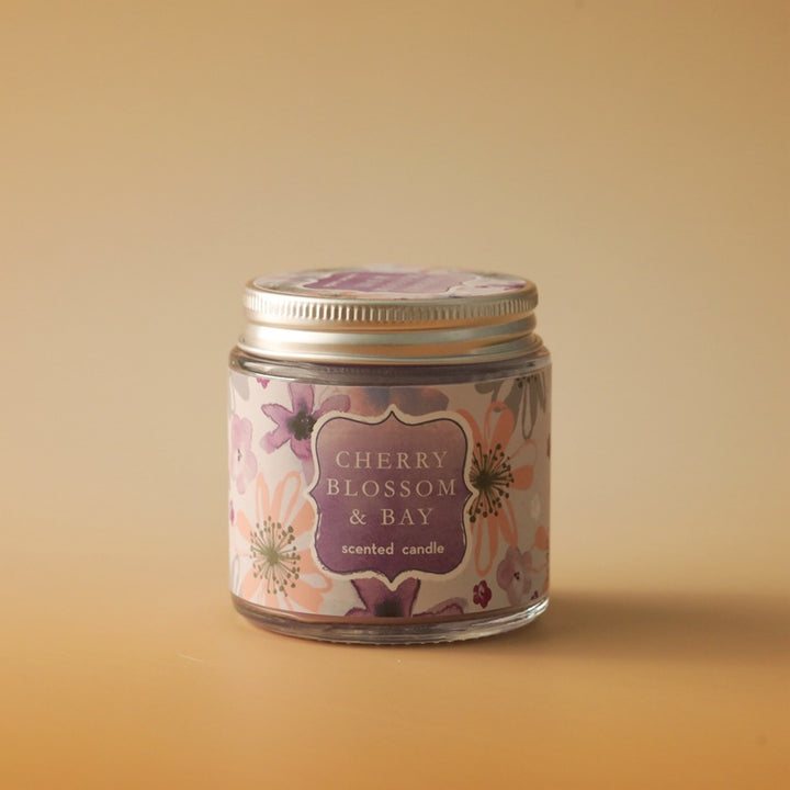 Scented candle made of soy wax, glass cup