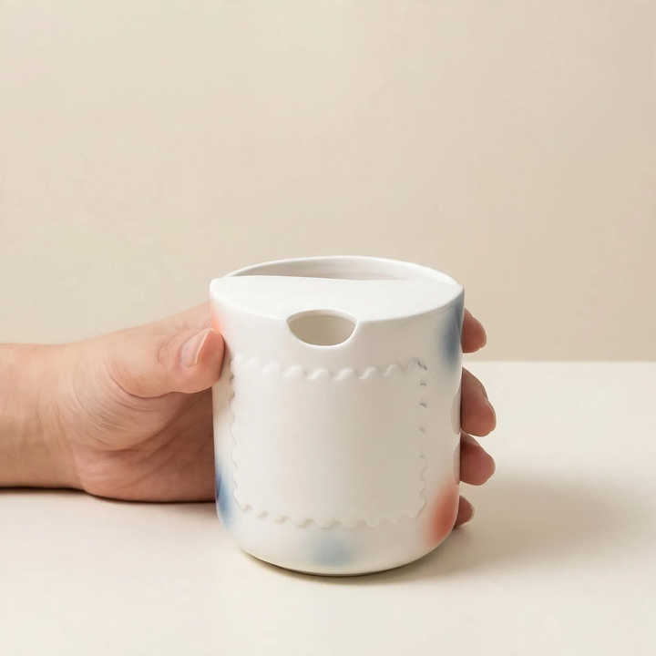 Hand-painted ceramic mug, 460 ml