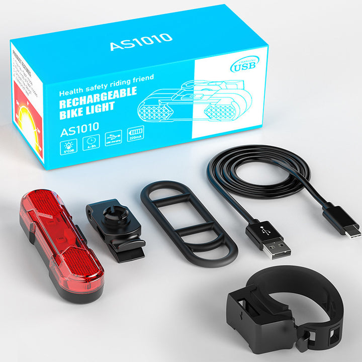 Bicycle rear light USB rechargeable, 360° rotatable