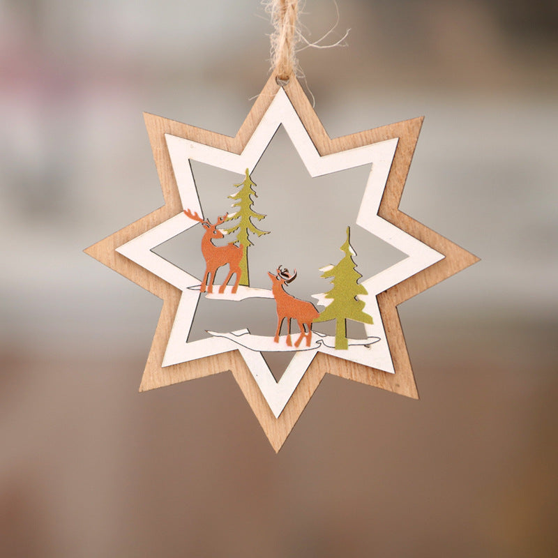 Wooden Christmas ornaments, laser engraved