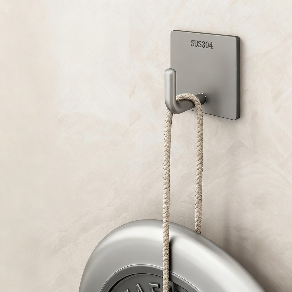 Stainless steel adhesive hooks with strong hold