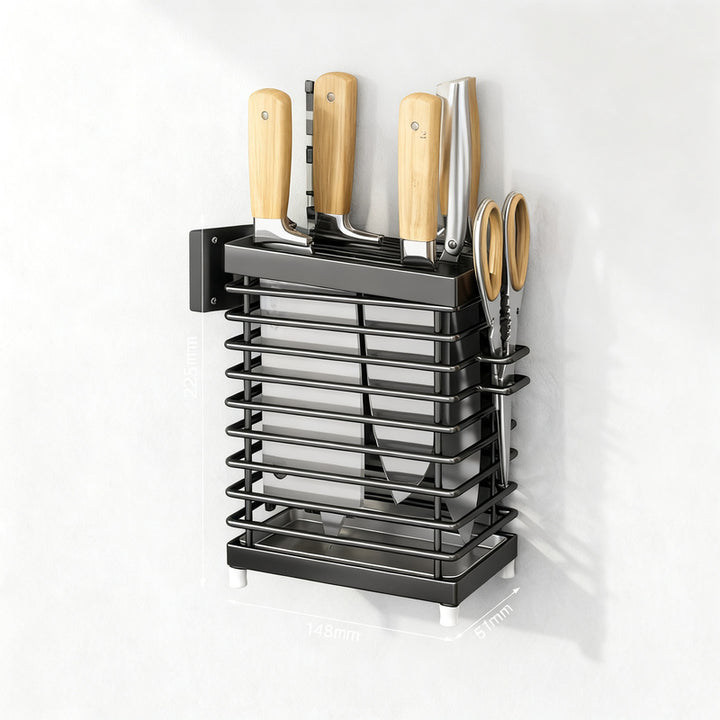 Knife holder and cutlery holder made of stainless steel