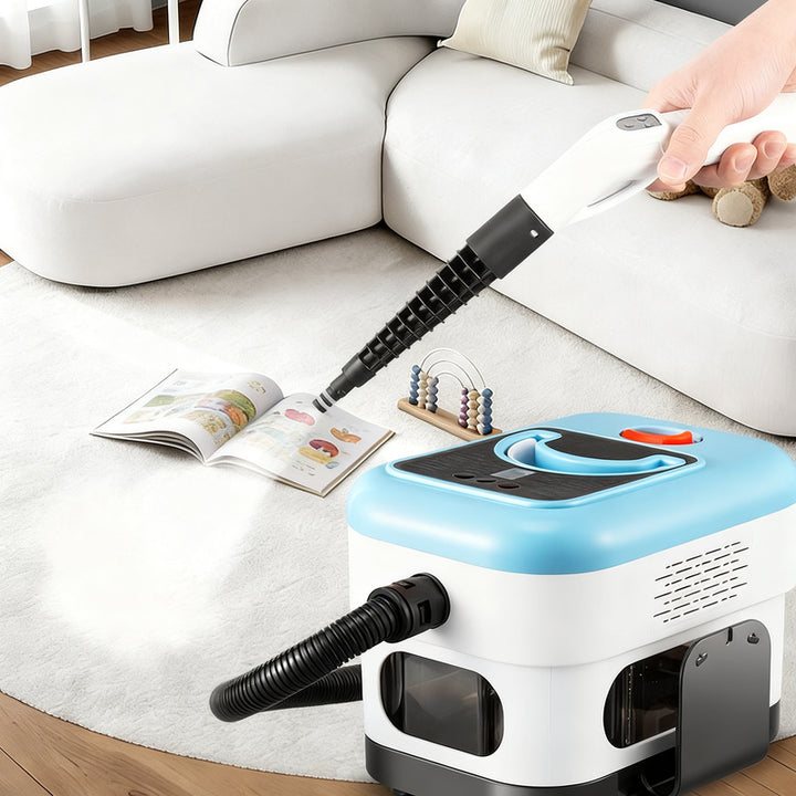 Portable steam cleaner for floors and surfaces