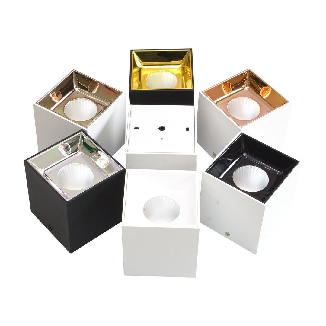 LED Surface-mounted spotlight square 75×75 mm, COB