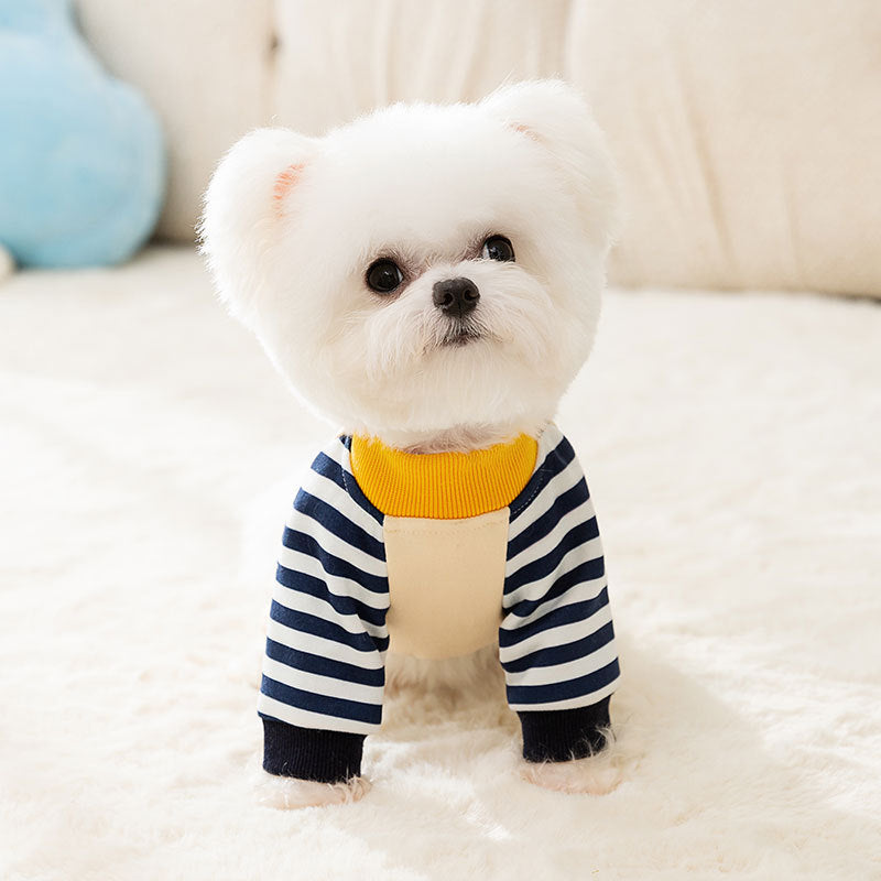 Four-legged hooded sweatshirt for small dogs