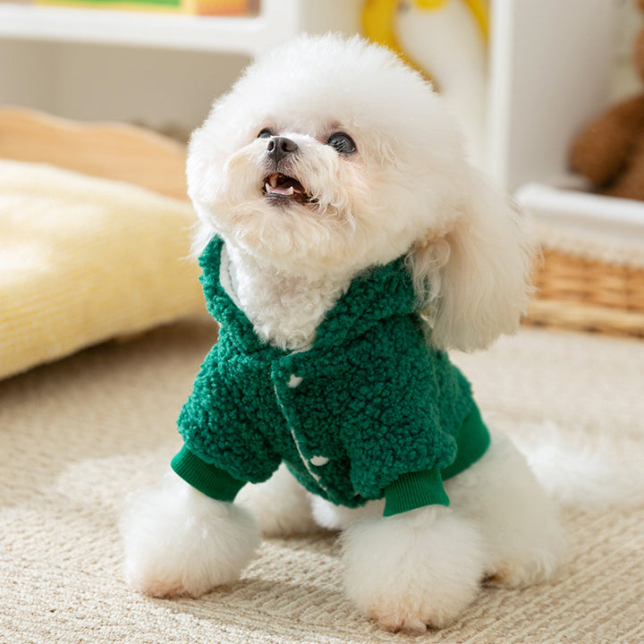 Dog sweater with hood, fleece