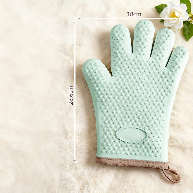 Silicone oven gloves, non-slip, various thicknesses
