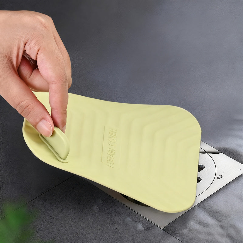 Silicone floor drain seal, odor-reducing