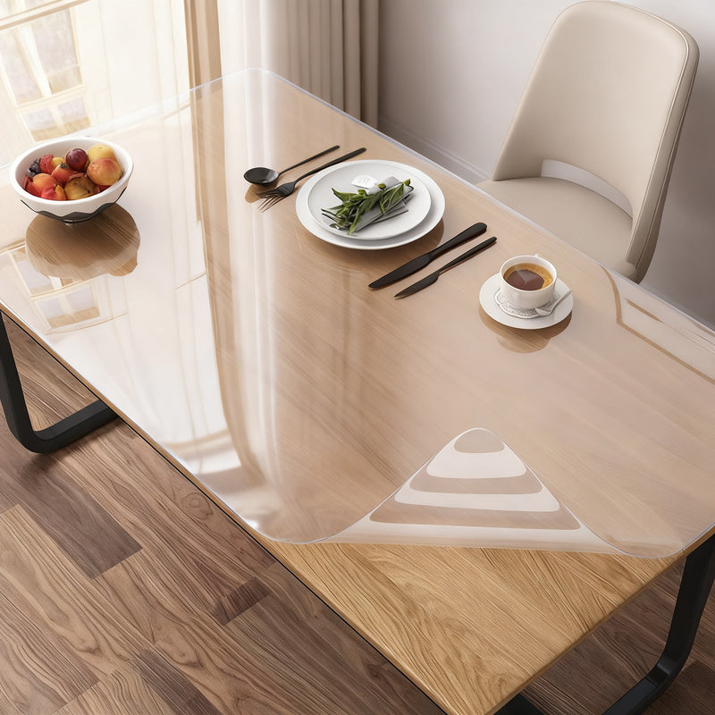 Transparent protective foil for tables and furniture
