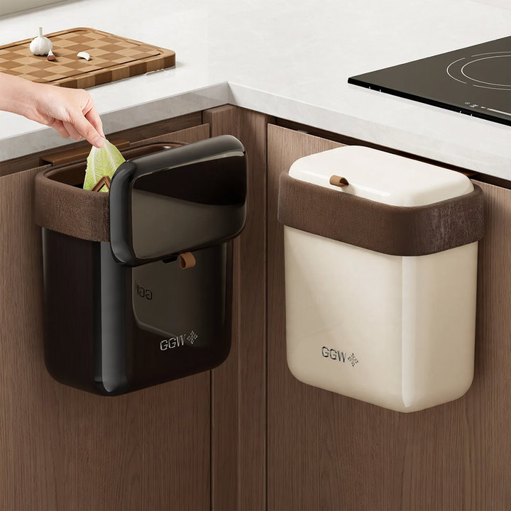 Wall-mounted waste container with lid, 12 L