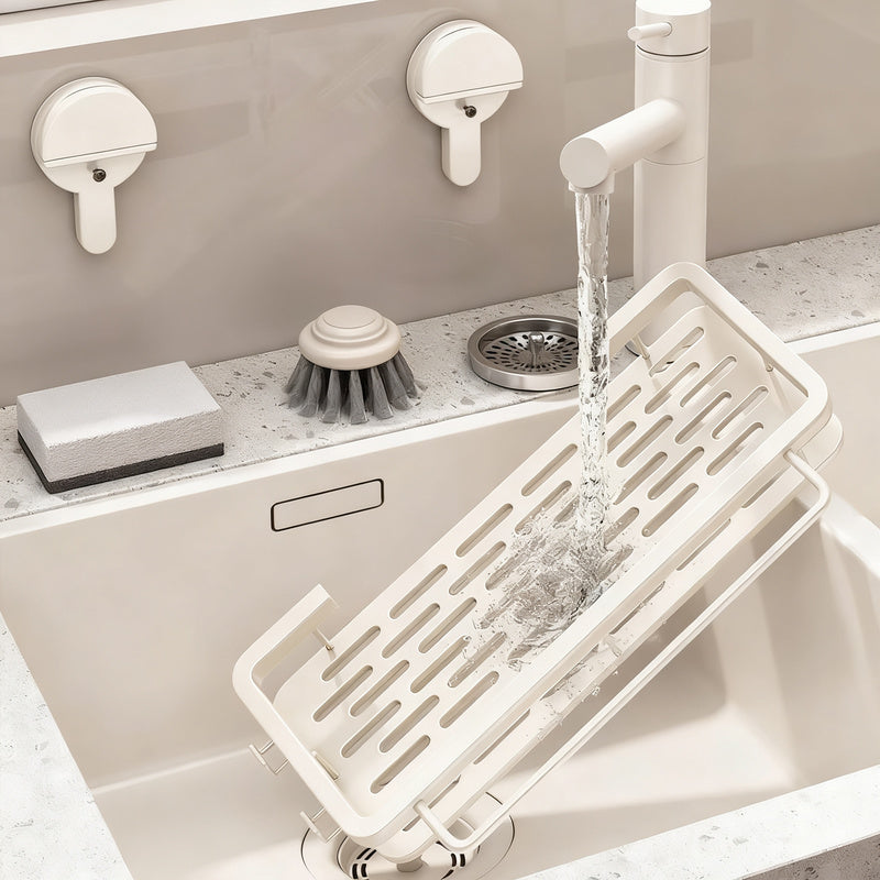 Suction Cup Draining Rack Kitchen, Aluminum