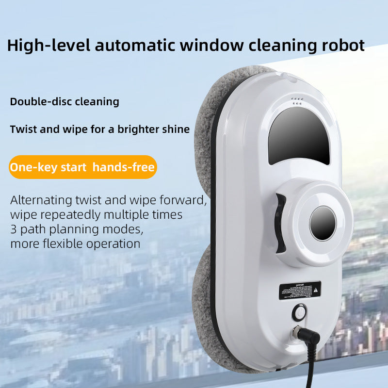 Automatic window cleaning robot with spray system