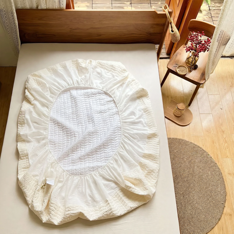 Cotton fitted sheet, 360° all-round protection