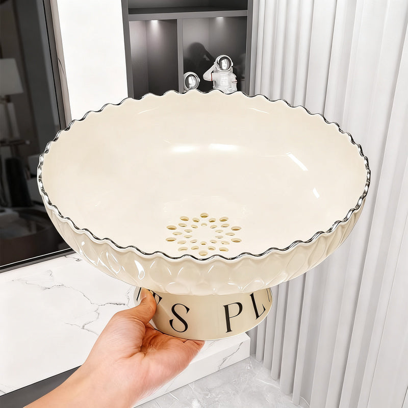 Plastic fruit bowl, solid color, modern