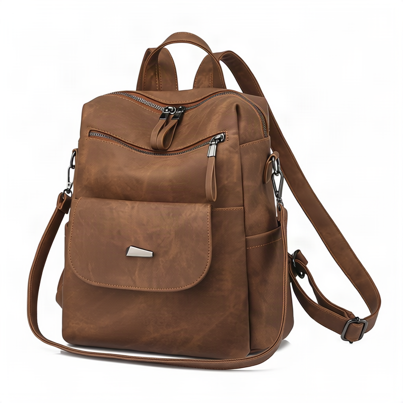 Women’s backpack made of PU, large capacity