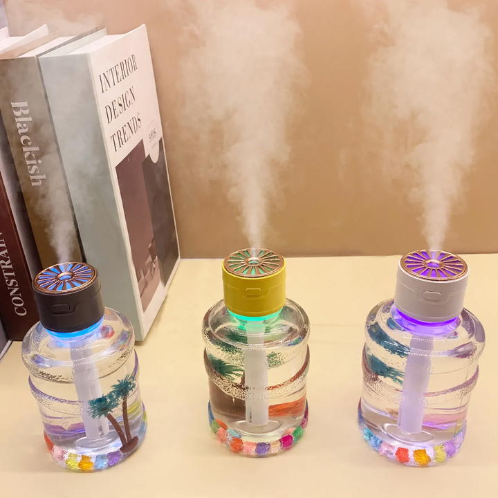 Ultrasonic humidifier with aroma function, portable