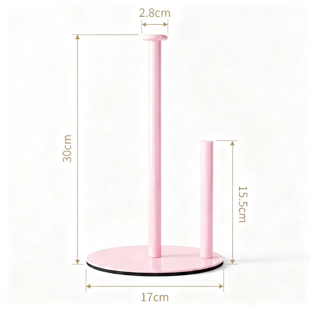 Stainless steel kitchen roll holder, double rod