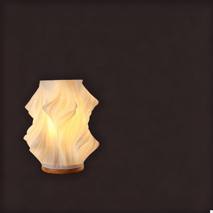 3D rotary lamp with USB charging, cream style