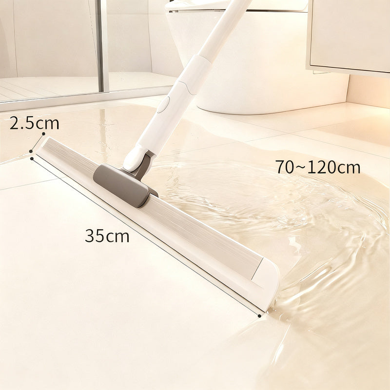 Water scraper and broom 2-in-1