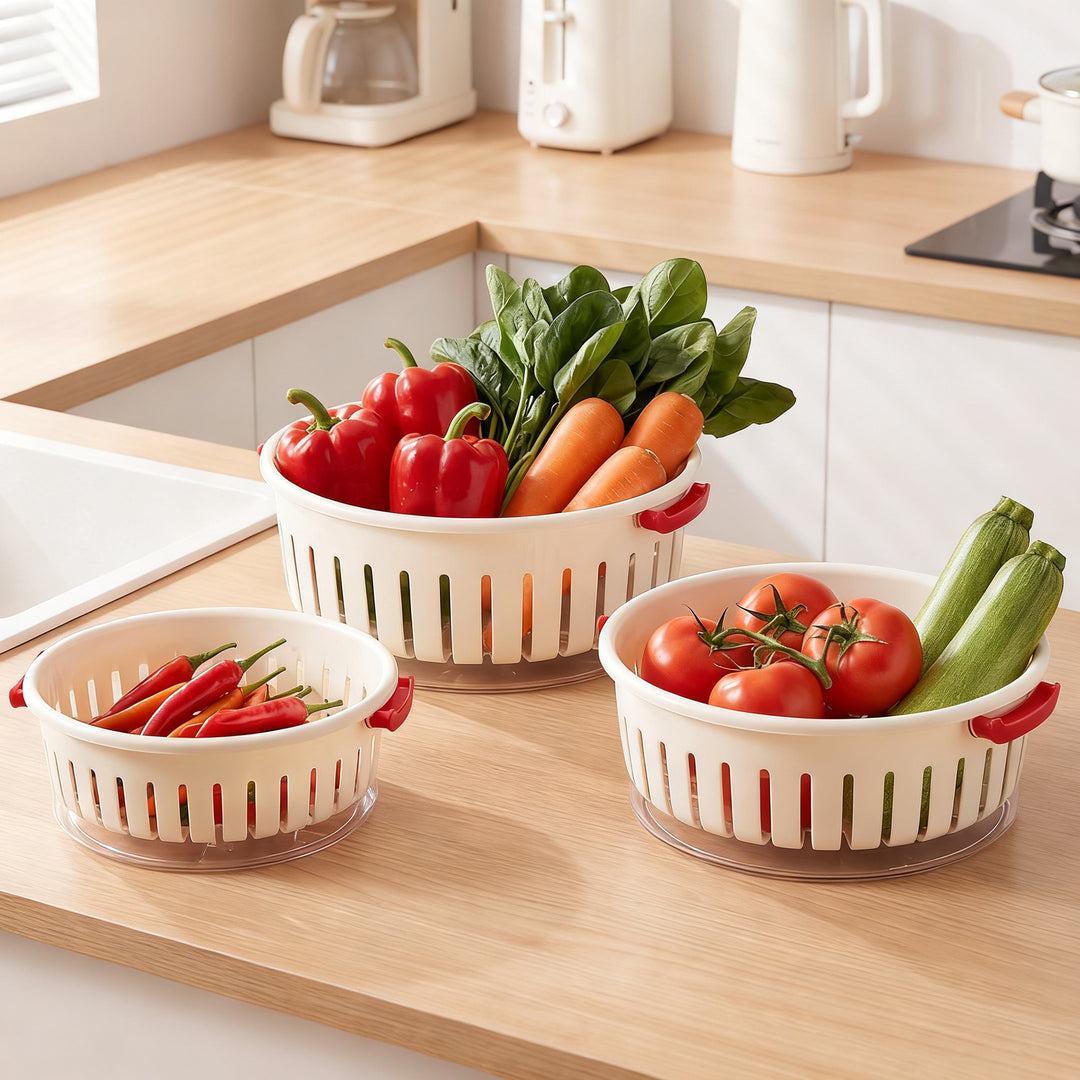 Vegetable washing sieve, two-piece, removable