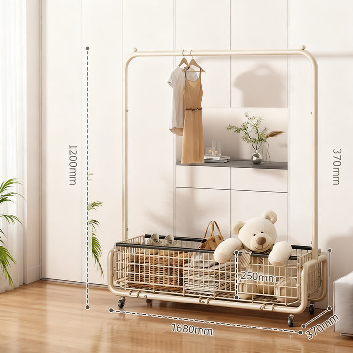 Mobile steel dress rack
