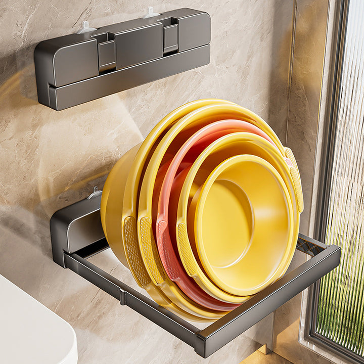 Wall shelf for sink, foldable