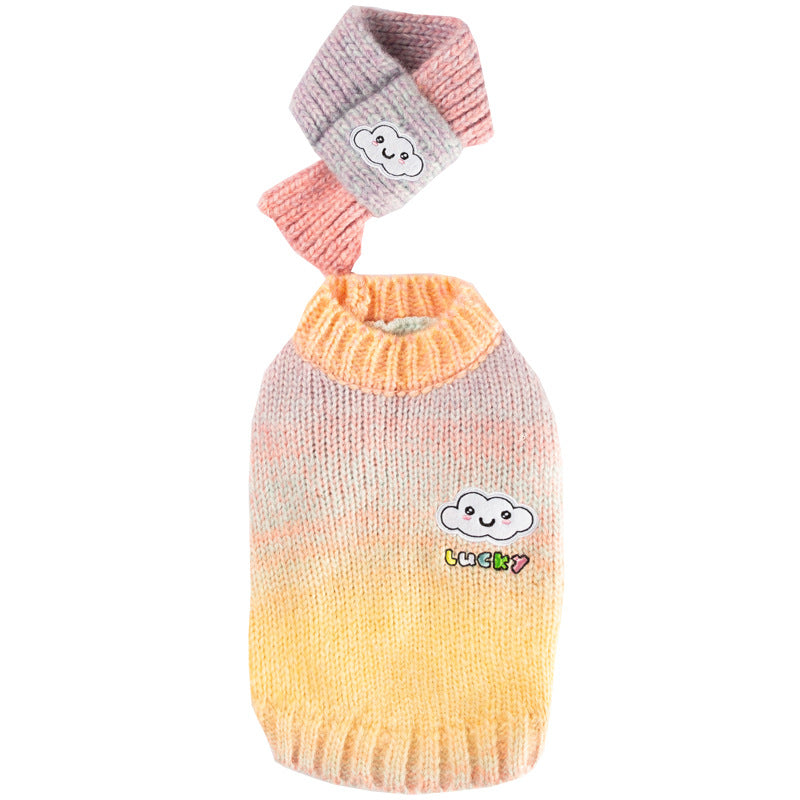 Rainbow sweater for dogs, four seasons
