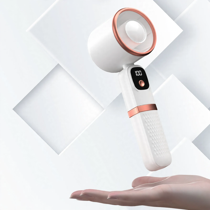 Portable hand fan with integrated power bank