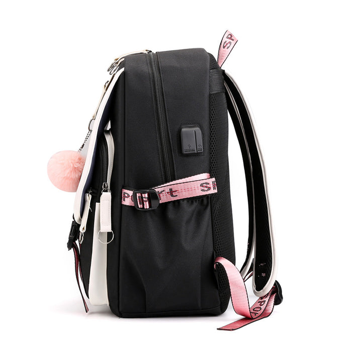 Denim backpack, large capacity
