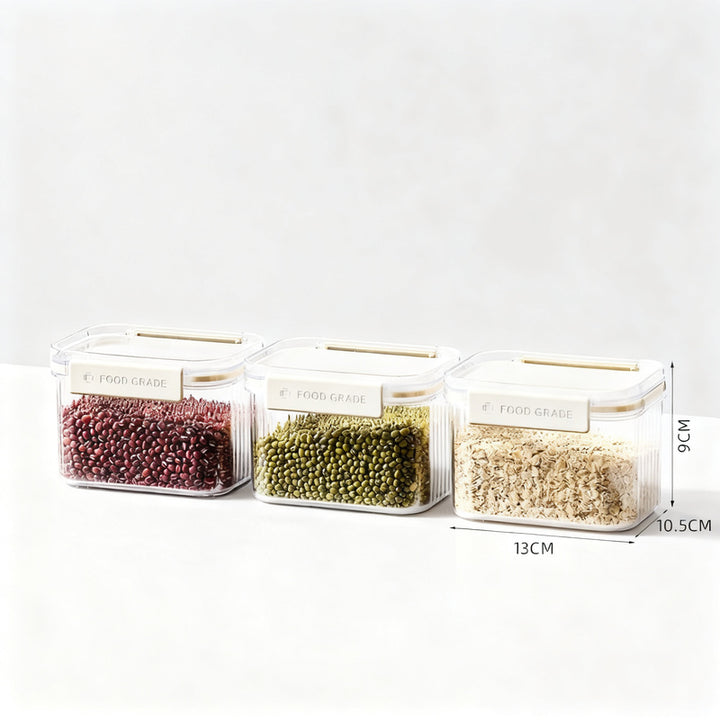Airtight plastic containers for food