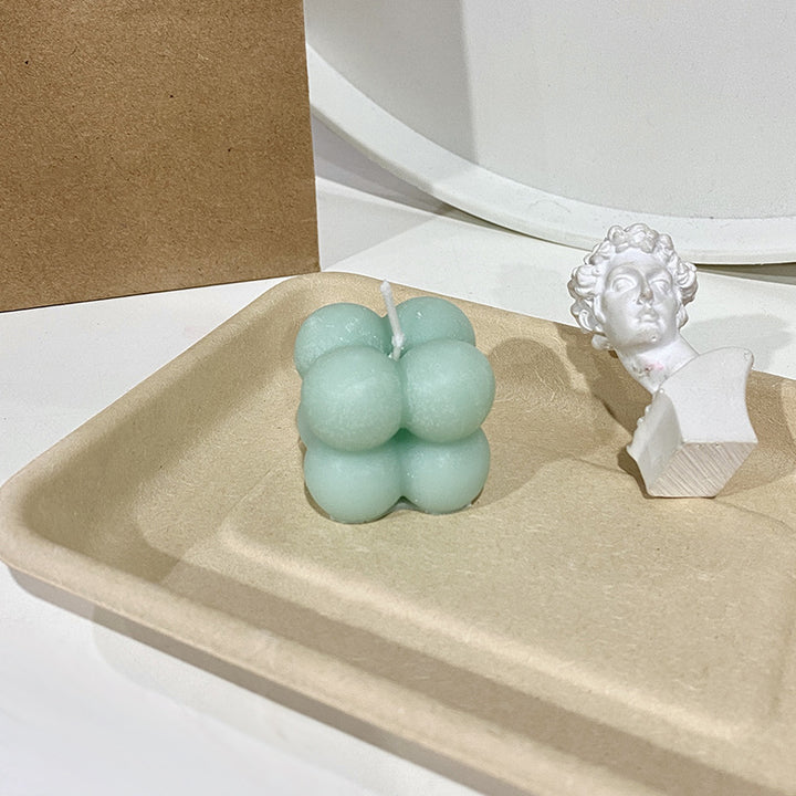 Geometric Soy Scented Candle, handcrafted