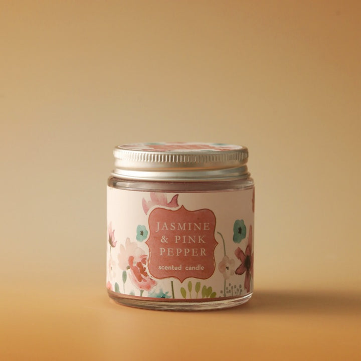 Scented candle made of soy wax, glass cup