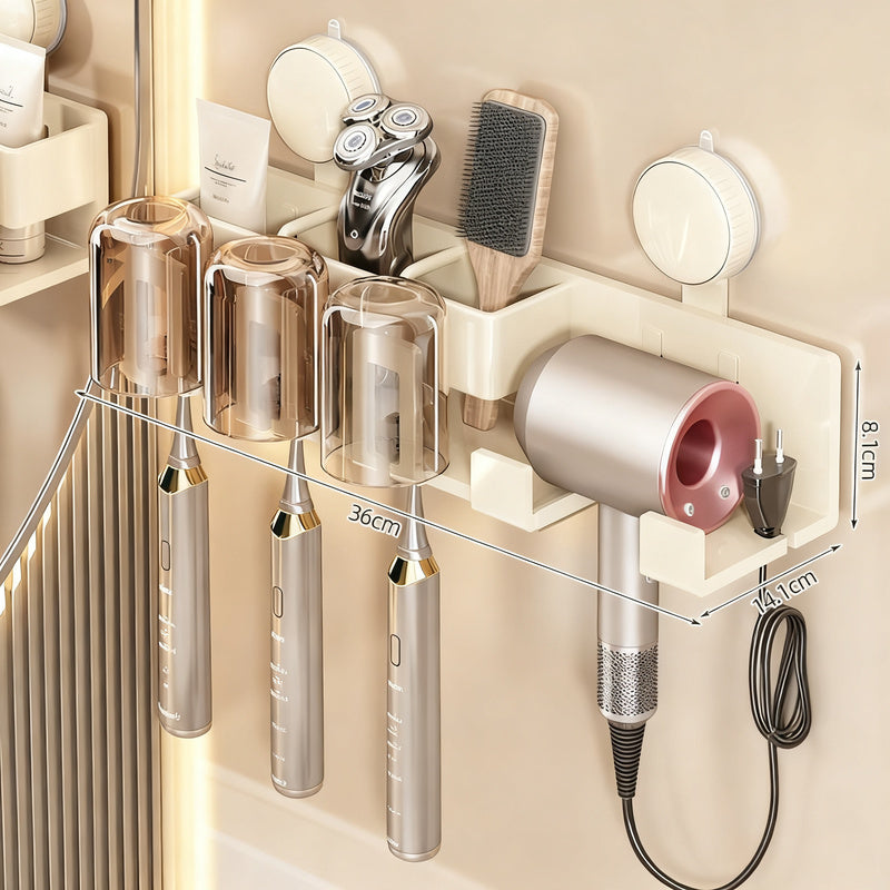 Toothbrush holder with suction cup