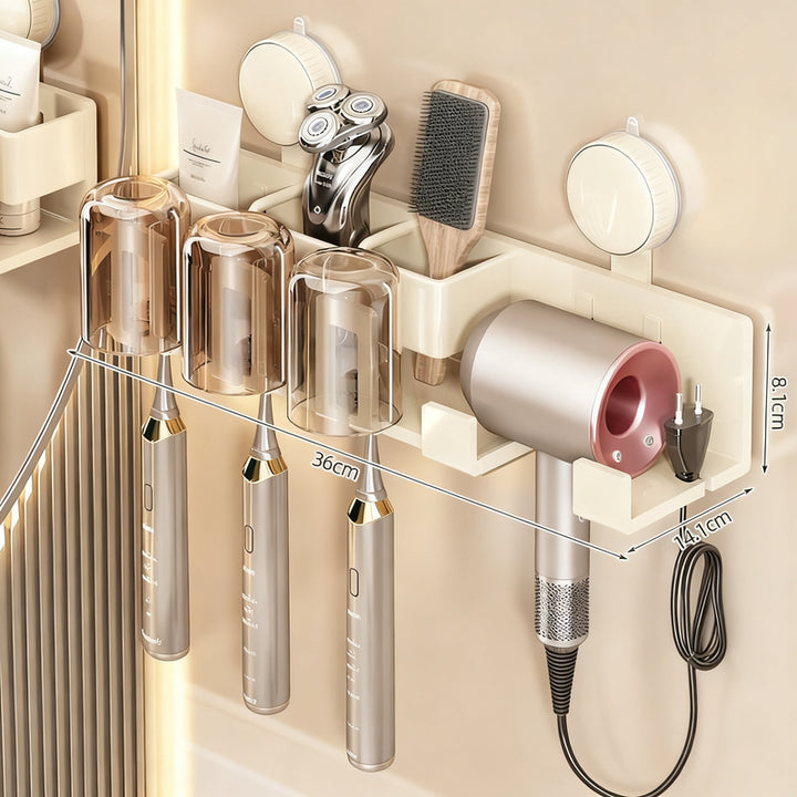Toothbrush holder with suction cup
