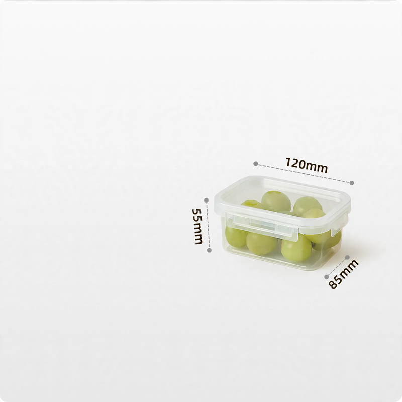 Plastic storage boxes, 200–900 ml