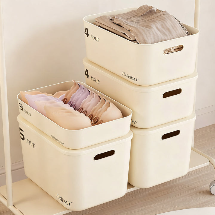 Plastic storage box, 45 L, modern design