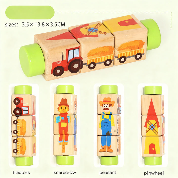 Wooden puzzle for babies, 0–3 years
