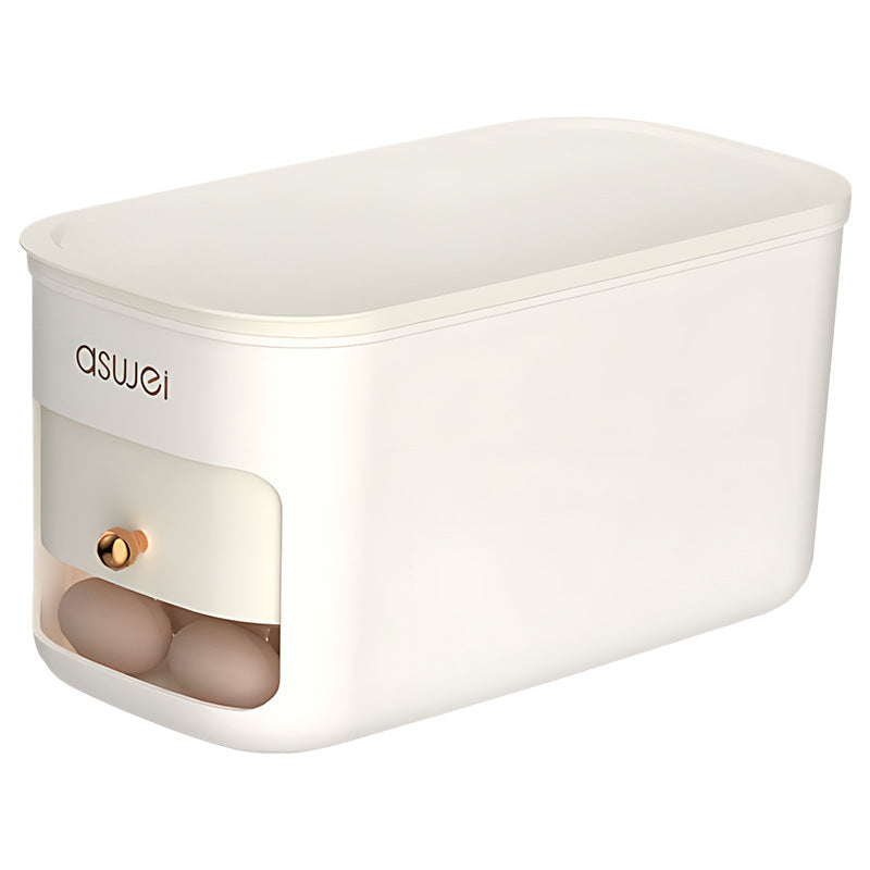 Refrigerator egg box with rolling mechanism