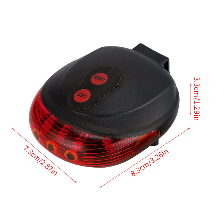 Bicycle laser rear light with parallel line