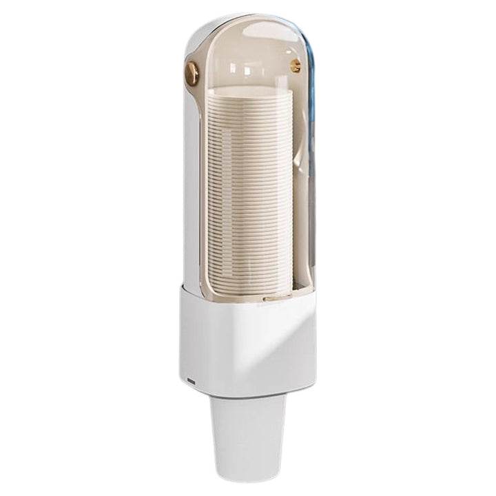 Wall holder for paper cups, self-adhesive