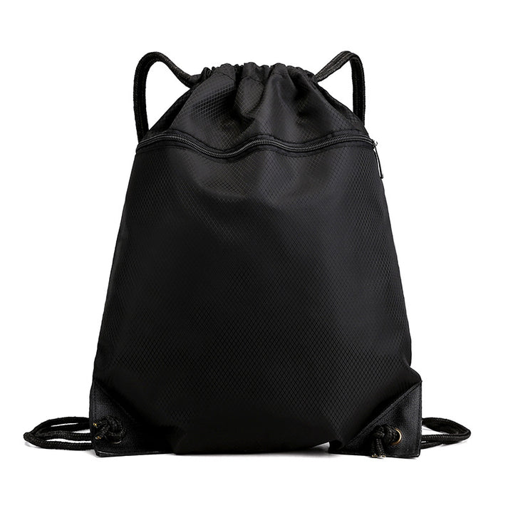 Sporty backpack made of oxford fabric with drawstring