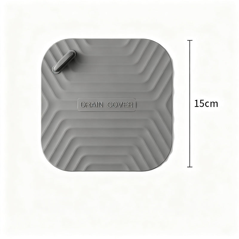 Silicone floor drain seal, odor-reducing