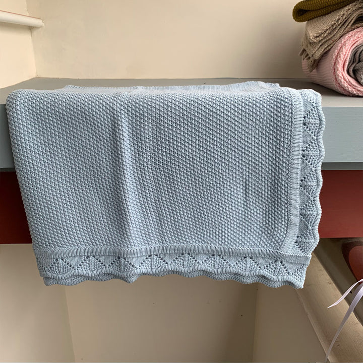 Cotton knitted blanket, 80×100 cm