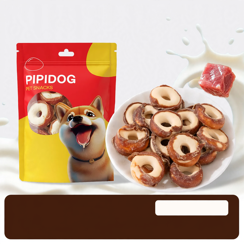Dog chews with goat milk, dental care