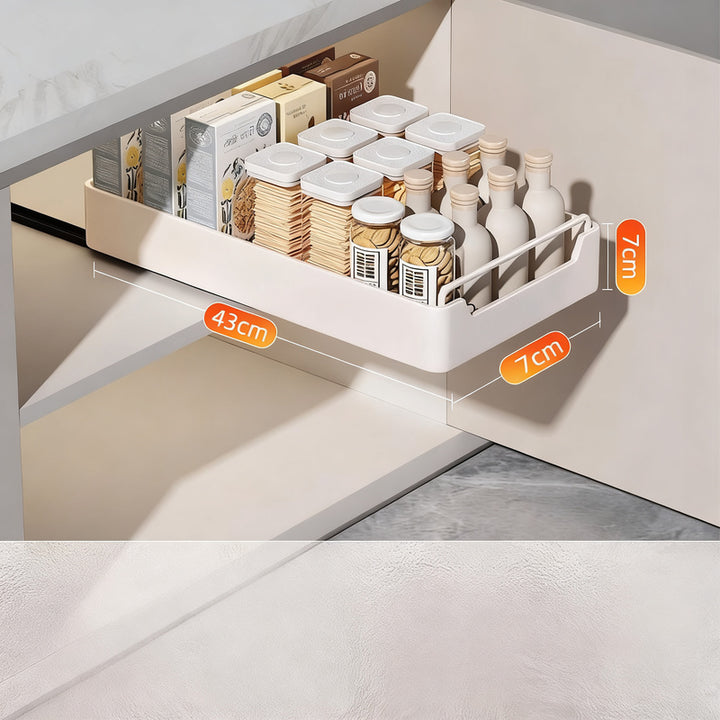 Pull-out basket for under sink, steel, no assembly