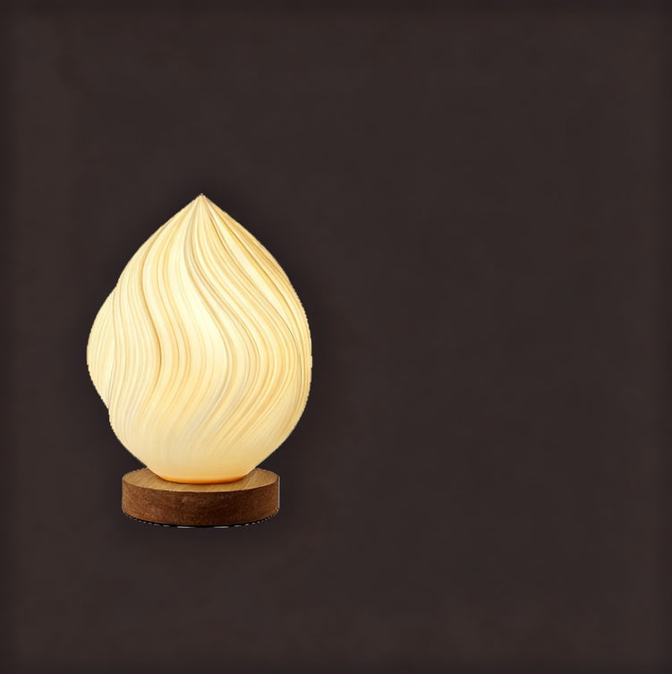 3D rotary lamp with USB charging, cream style