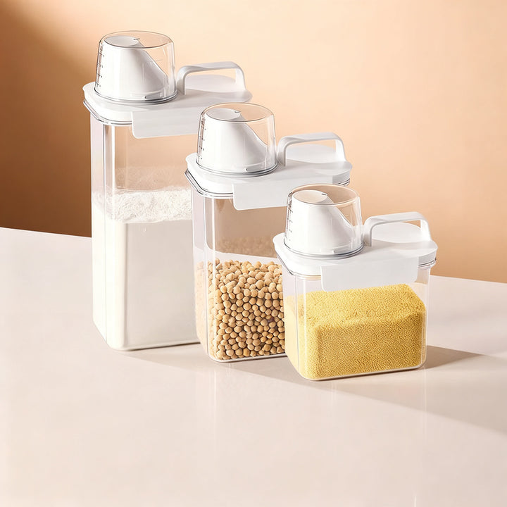 Airtight storage container for grains and dry goods