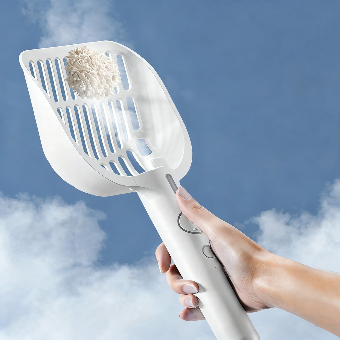 Intelligent cat litter scoop with spray function