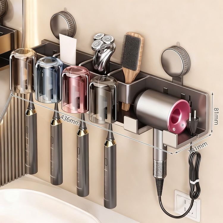 Suction cup holder for hair dryer