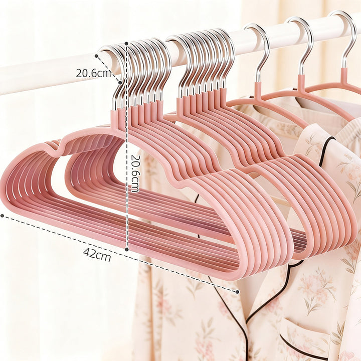 Wide plastic hangers, non-slip, set of 10 or 20